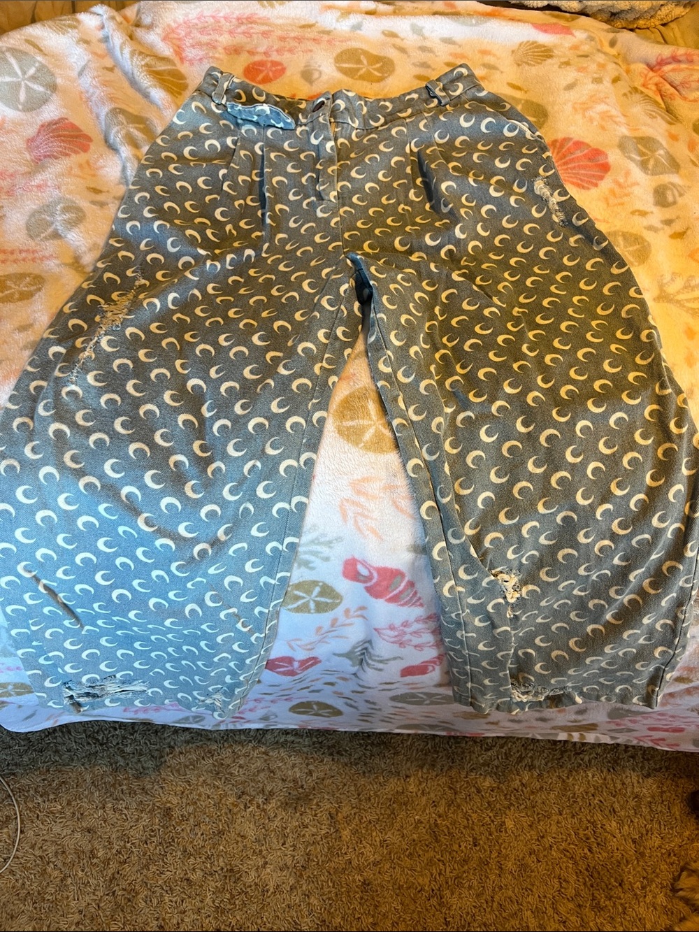 Pol moon laser jeans flare wide leg